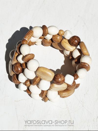 М-154. Браслет спираль из разных пород дерева .