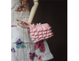 Нежно-розовая сумочка-клатч в оборках. (1197)