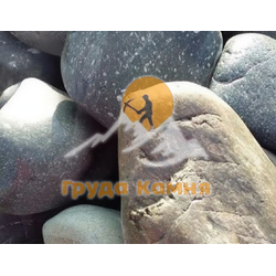 Галька круглая синяя речная, фракция 200-400 мм