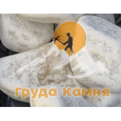 Белый мрамор галтовка, фракция 70-120 мм