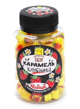 Карамель рубленая &quot;Клубника&quot; в банке, 100 гр