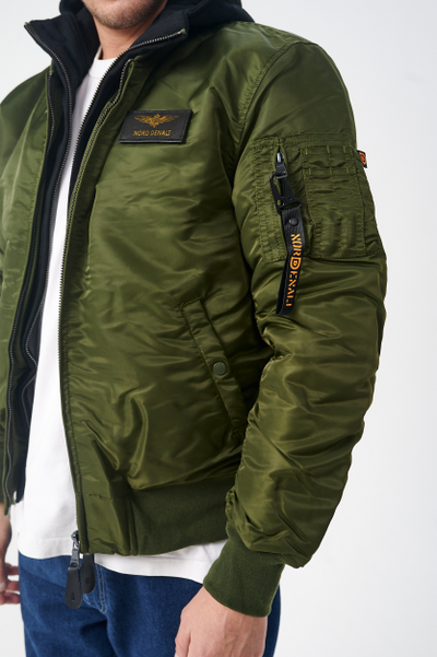 Куртка MA-1 HOODED D.GREEN/D.GREEN