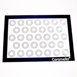 Коврик силиконовый армированный гладкий для макарун CARAMELLA 40*30 см