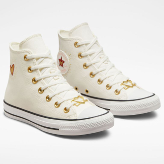 Кеды Converse Valentines Day белые с вышивкой