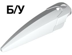 ! Б/У - Hero Factory Weapon, Blade Wide Curved, White (15362 / 6124174 / 6348164) - Б/У