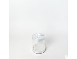 Коробка для торта JUST. Серебро. Диаметр 12,5 см, Высота 13 см, Упаковка 10 штук