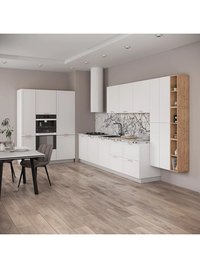 Кухня «Квадро» Белый софт модульная кухня