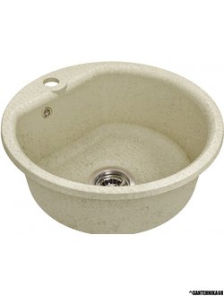 Мойка композитная GRANFEST SMART GF-SM 435 D=432 (бежевый белый песочный)