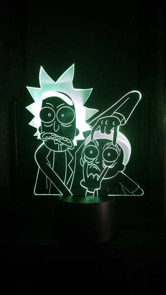 3d Lampa Nochnik Rik I Morti Kupit V Magazine Oh My Geek