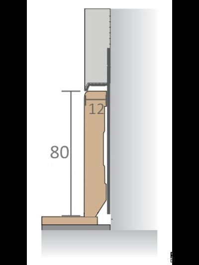 Плинтус скрытого монтажа PRO DESIGN 323 черный муар RAL 9005