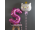 Шар (22&#039;&#039;/56 см) Фигура, Котенок Принцесса, Белый, 1 шт.