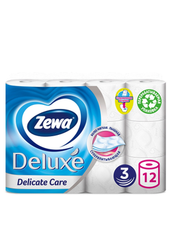 Бумага туалетная Zewa Deluxe 3сл бел цел 20,7м 150л 12рул/уп 144029