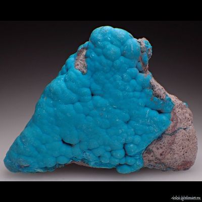 Хризаколла на породе. 70*65*47мм. Конго.