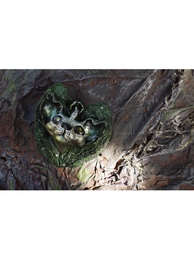 Сказочная брошь "Лесной КотоРог" в виде фэнтезийного кота-единорога из рода Лесных Хранителей