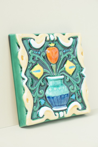 Вазон цветной (керамическая плитка)