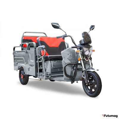 Грузовой электротрицикл Rutrike Вояж-П 1200 Трансформер 60V800W серебристый