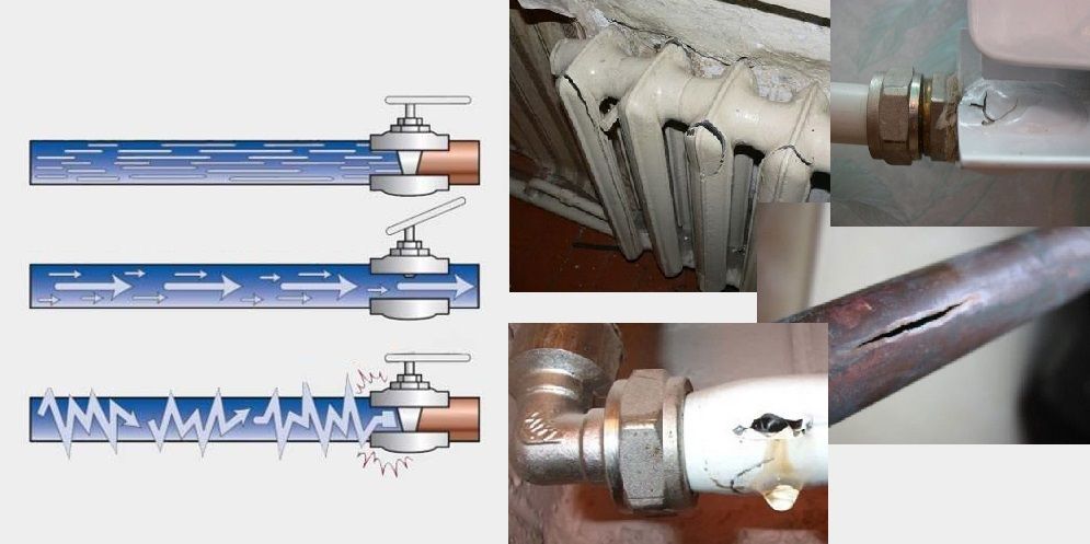 Последствия гидроудара в системе отопления