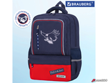 Рюкзак BRAUBERG STAR, 1 отделение, 5 карманов, «White eagle», синий, 40×29×13 см. 271427