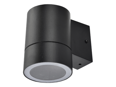 Светильник Ecola 8003A влагозащ.прозр.цилиндр металл.черный IP65 1*GX53 114х140х90 FB53C1ECH