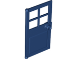 Door 1 x 4 x 6 with 4 Panes and Stud Handle, Dark Blue (60623 / 6186576)