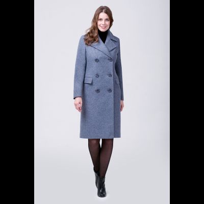 Двубортное твидовое пальто Модико 20503 демисезонное