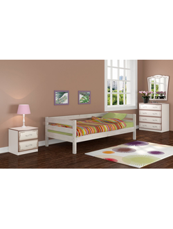 Кровать Глория дуб белый (Бравомебель)