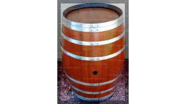 Муляжная бочка 150 литров с покрытием морилки и 3 слоями лака