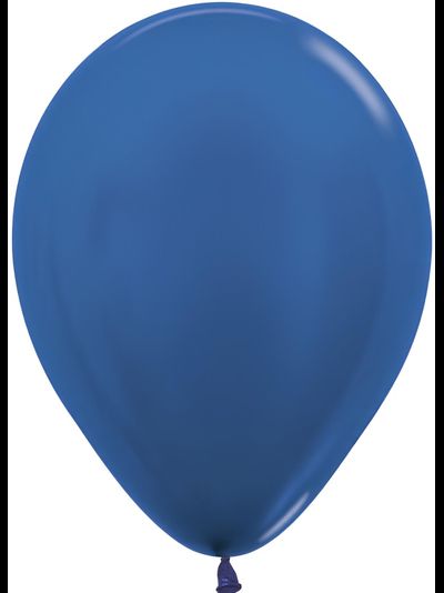 Воздушный шар синий металлик