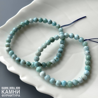 Браслет ларимар шарик 5,9-6,4 мм, цена за штуку