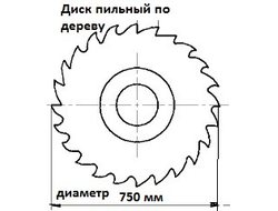 Дисковые пилы по дереву диаметром 750 мм