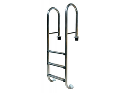 Лестница MRO, усиленная 2 ступ. с накладкой люкс, нерж. AISI-304 (узкий борт)