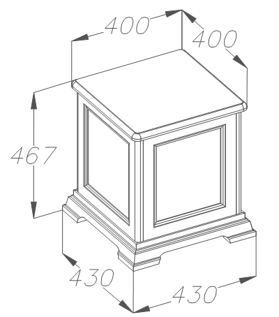 Тумба напольная Opadiris Риспекто 40 белый матовый