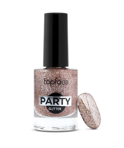 Topface Лак для ногтей сияющий PT106  "Party Glitter Nail". Тон 108 терракотовый