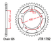 Звезда задняя JTR1792 z=40...48