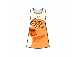 Платье 3D с полной запечаткой Капибара, Kapibara-san №18