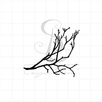 штамп для скрапбукинга ветка дерева без листьев  большая