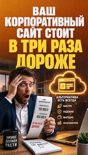 - Обложка статьи: &laquo;Ваш корпоративный сайт стоит в три раза дороже, чем вы думаете&raquo;