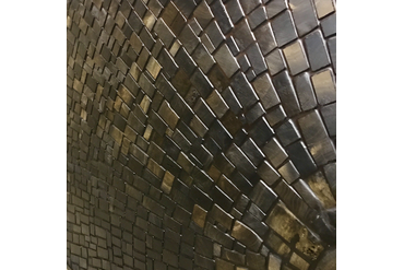 Фрагмент мозаики из спилов морёного дуба. Отель "Royal Arkhyz Resort&Spa", Карачаево-Черкесия. Работа spilcenter.com