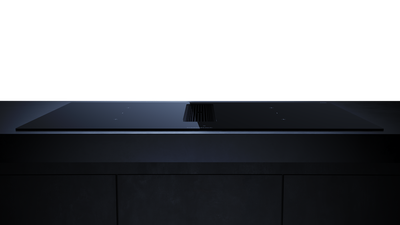 Индукционная варочная панель с вытяжкой Kuppersbusch KMI 9350.0 SR Black Chrome