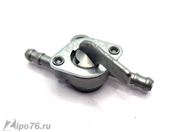 Кран топливный на генератор мотоблок снегоуборщик проходной 6мм