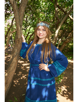 Платье "Ворожея" ручное ткачество