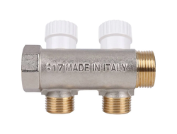 Коллектор STOUT распределительный 3/4", 2 отвода 1/2"ЕК (Арт. SMB 6851 341202)