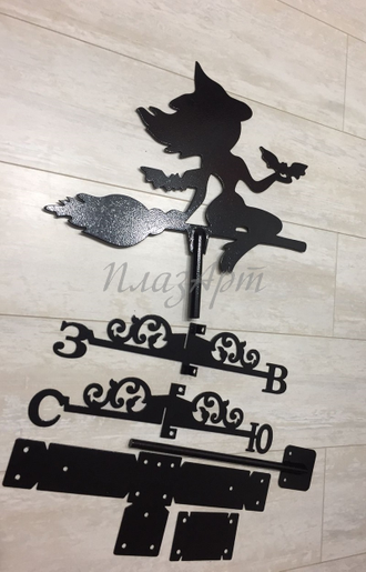 флюгер на крышу ведьма