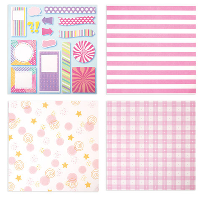 Бумага для скрапбукинга 30*30см "Пастельные тона", двустор., 12л, 180 г/м2, ОСТРОВ СОКРОВИЩ, 662763