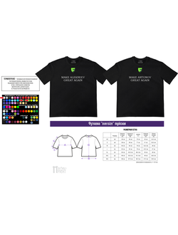 Футболки оверсайз мужские черные 2 шт "GREAT AGAIN"