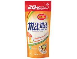 Mama Lemon кондиционер гель для посуды и детских принадлежностей запаска лимон 600мл