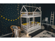 Двухэтажная кровать-домик для детей (Белая) (160*80)