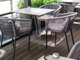 "Руссо" обеденный стол из HPL квадратный 90х90см, цвет светло-серый