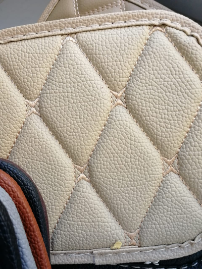 Коврики Премиум 3D бежевая экокожа и бежевая отстрочка