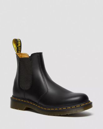 Челси Dr Martens 2976 Yellow Stitch Smooth Leather Chelsea Boots